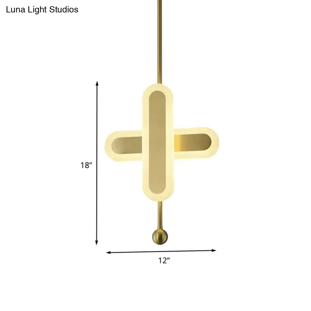 Modern Led Gold Acrylic Pendant Lamp For Bedroom Ceiling Lighting