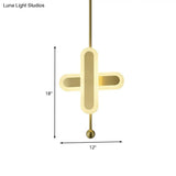 Modern Led Gold Acrylic Pendant Lamp For Bedroom Ceiling Lighting