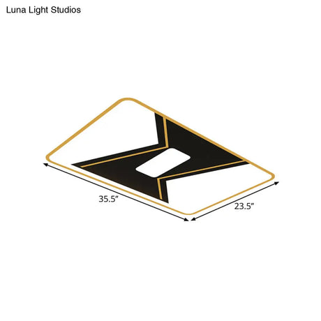 Modern Led Gold Splicing Ceiling Lamp In White/3 Colors - Metallic Flush Mount Fixture