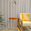 Modern Led Gold Standing Floor Lamp For Living Room - Tubular Metal Design