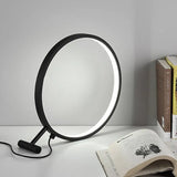 Modern Led Hoop Reading Lamp With Plug-In Desk Light - 8 12 16 Diameter Black/White Warm/White