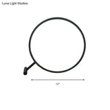 Modern Led Hoop Reading Lamp With Plug-In Desk Light - 8 12 16 Diameter Black/White Warm/White