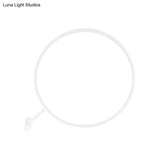Modern Led Hoop Reading Lamp With Plug-In Desk Light - 8 12 16 Diameter Black/White Warm/White