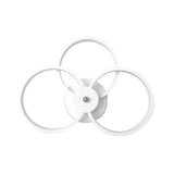 Modern Led Hoop Wall Lamp With Acrylic Lighting - Black/White 2/3 Lights In Warm/White/Second Gear 3