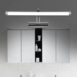 Modern Led Indoor Vanity Light With Tubular Metallic Shade Chrome Wall Sconce Lamp In Warm/White -