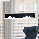 Modern LED Linear Chandelier - White/Black/Green - Rectangular Design - Hanging Ceiling Light in White/Warm Light