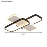 Modern Led Metal Ceiling Light With Stepless Dimming And Remote Control - Black/White Warm/Cool
