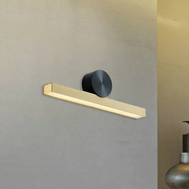 Modern Led Metallic Wall Sconce Lamp With Brass Finish And White/Warm Light