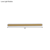 Modern Led Oblong Bedroom Wall Sconce Light - Acrylic Minimalist Design Warm/White 12/16/23.5 Sizes