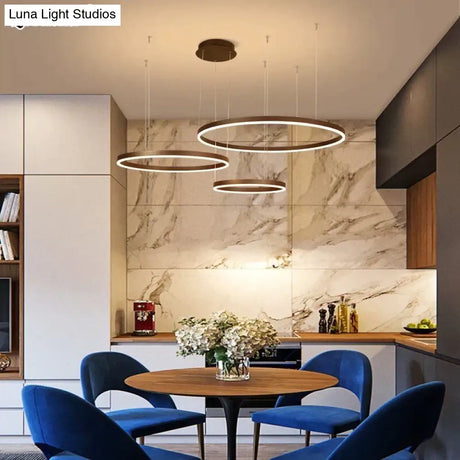 Modern Led Pendant Lights For Living Dining Room Dimmable Suspension Luminaire Suspendu Circular