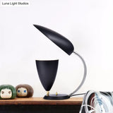 Modern Led Reading Lamp: Adjustable Arm Iron Sharp Tongue & Cone Design White/Black/Grey