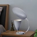 Modern Led Reading Lamp: Adjustable Arm Iron Sharp Tongue & Cone Design White/Black/Grey Grey