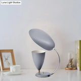 Modern Led Reading Lamp: Adjustable Arm Iron Sharp Tongue & Cone Design White/Black/Grey