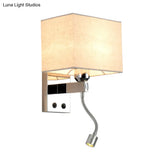 Modern Led Rectangle Wall Sconce In Chrome For Bedroom Lighting
