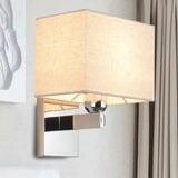 Modern Led Rectangle Wall Sconce In Chrome For Bedroom Lighting / No Switch