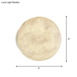 Modern Led Resin Wall Mount Light - Spherical Yellow 6/10 Dia Sconce For Living Room