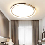 Modern Led Round Acrylic Flush Mount Lighting - 15’/18’/23’ Wide White/Black/Gold Warm Light
