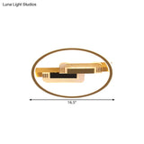 Modern Led Round Ceiling Fixture In Black With Acrylic Shade Warm/White Light 16.5’/20.5’ Wide