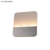 Modern Led Sconce Light: Sleek White Round/Square Design Single Acrylic Wall Lighting In Warm/White