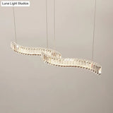 Modern Led Silver Crystal Pendant Light For Dining Room - Stylishly Illuminate Your Space