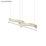 Modern Led Silver Crystal Pendant Light For Dining Room - Stylishly Illuminate Your Space