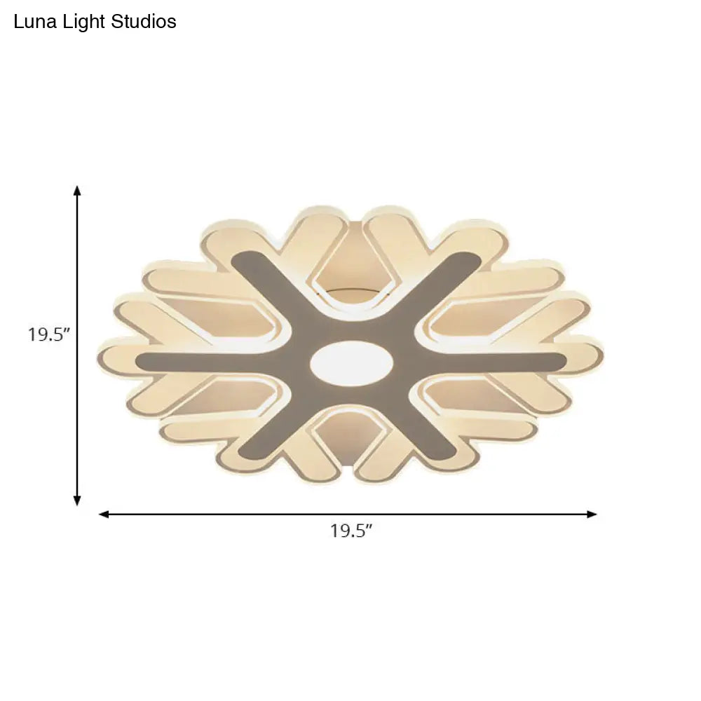 Modern Led Snowflake Ceiling Light For Kids’ Bedrooms