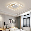 Modern Led Square Flush Ceiling Light In White/Black/Gold For Bedroom Acrylic Design Warm/White