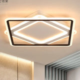 Modern Led Square Metal Flush Mount Ceiling Light In White/Warm 16.5’/19.5’/23.5’ Wide White / 16.5’