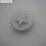 Modern Led Starry Flush Mount Wall Light In White: Triangle Rhombus & Star Design For The Bedroom