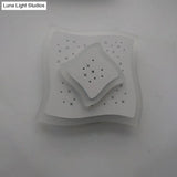 Modern Led Starry Flush Mount Wall Light In White: Triangle Rhombus & Star Design For The Bedroom