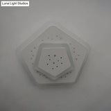 Modern Led Starry Flush Mount Wall Light In White: Triangle Rhombus & Star Design For The Bedroom