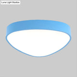 Modern Led Triangle Ceiling Lamp - Red/Blue/Green Acrylic Flush Mount For Hallway
