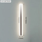 Modern Led Vanity Light - 16/20 Wide Acrylic Shade White Rectangular Mirror Lamp Warm/White
