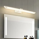 Modern Led Vanity Light Fixture - Swivelable Linear Acrylic Wall Mount Lamp For Bathrooms White / 17