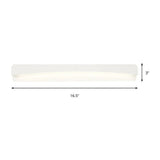 Modern Led Vanity Light Fixture - Wall Mounted Acrylic Rectangular Design In Natural White