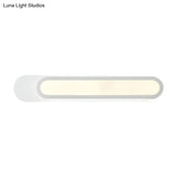 Modern Led Vanity Light With Acrylic Shade - White Wall Sconce Warm/White 12/18/20 Wide