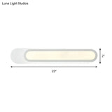 Modern Led Vanity Light With Acrylic Shade - White Wall Sconce Warm/White 12/18/20 Wide
