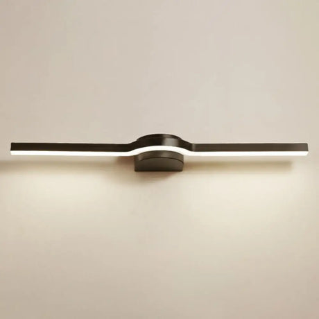 Modern Led Vanity Lighting Fixture - Simplicity Linear Acrylic Bathroom Wall Sconce Black / 16 White