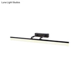 Modern Led Vanity Wall Light In Black With Acrylic Cover For Warm And White Illumination