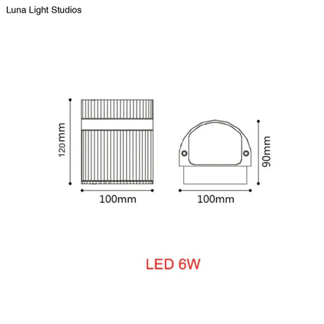 Modern Led Wall Light Outdoor Ip65 Waterproof Aluminum Black Lamps Porch Garden Lamp 6W 12W 110V