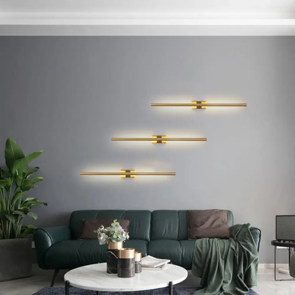 Modern Led Wall Mount Light - Linear Shape Acrylic Design For Living Room