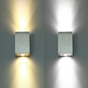 Modern Led Wall Sconce In Nickel Finish With Warm/White Lighting For Porch / White