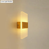 Modern Led Wall Sconce In Oval/Rectangular/Convex Shape - 8/10.5 Wide Warm/White/Natural Light