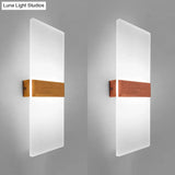 Modern Led Wall Sconce In Oval/Rectangular/Convex Shape - 8/10.5 Wide Warm/White/Natural Light