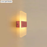 Modern Led Wall Sconce In Oval/Rectangular/Convex Shape - 8/10.5 Wide Warm/White/Natural Light