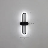 Modern Led Wall Sconce Light Fixture - Acrylic Black / Small White