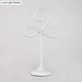 Modern Led White Nightstand Lamp For Living Room With Twist Acrylic Shade Warm/White Light