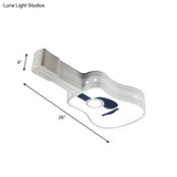 Modern Led White Pineapple/Guitar Ceiling Light For Kids Bedroom
