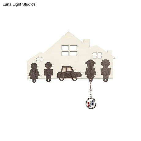Modern Led Wooden Wall Light For Kids Bedroom & Foyer Stylish Sconce Lamp
