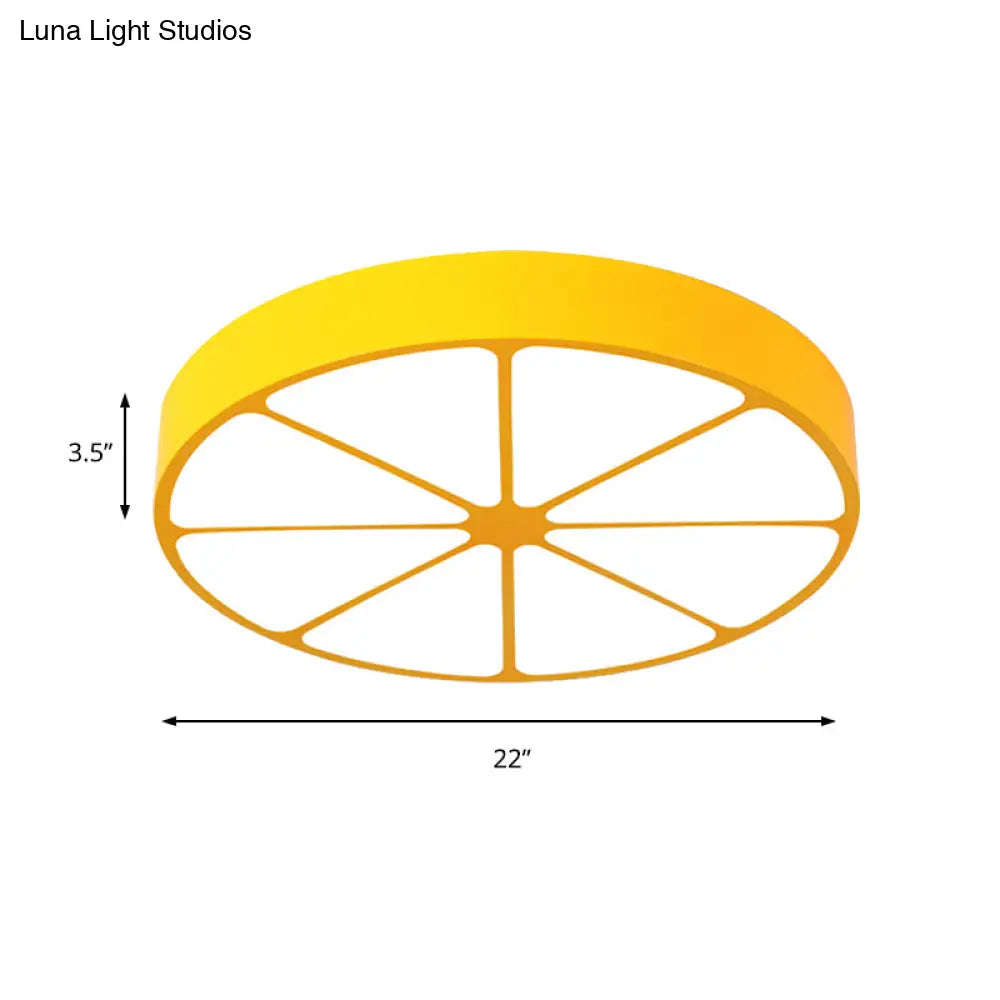 Modern Lemon Flat Ceiling Light For Kindergarten Classrooms
